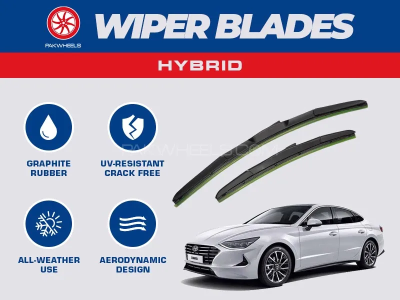 PakWheels Hybrid Wiper Blades For Hyundai Sonata Image-1
