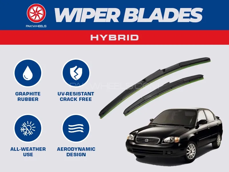 PakWheels Hybrid Wiper Blades For Suzuki Baleno Image-1