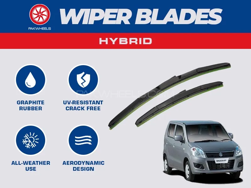 PakWheels Hybrid Wiper Blades For Suzuki Wagonr Image-1
