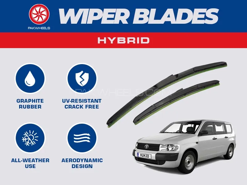 PakWheels Hybrid Wiper Blades For Toyota Probox Image-1