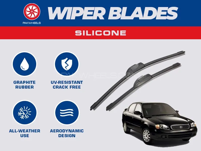 PakWheels Silicon Wiper Blades For Suzuki Baleno Image-1