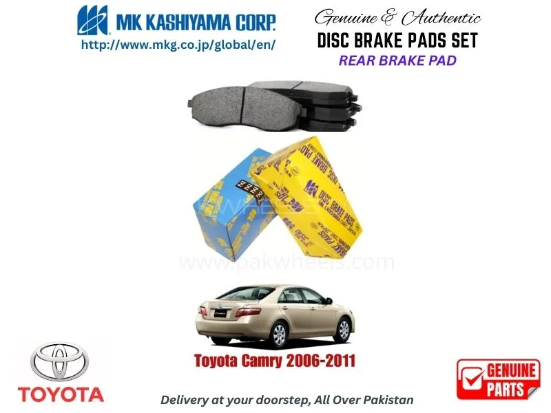 Toyota Camry 2006-2011 Rear Brake Pads MK Japan Image-1