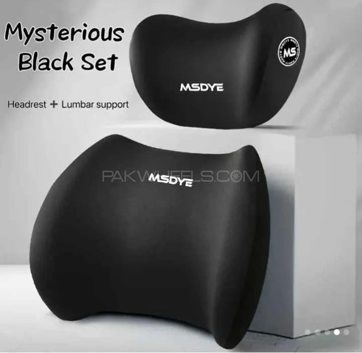 1 set of 2 pcs - Car Headrest/Lumbar Support Car Neck rest Lumbar Cushion Image-1