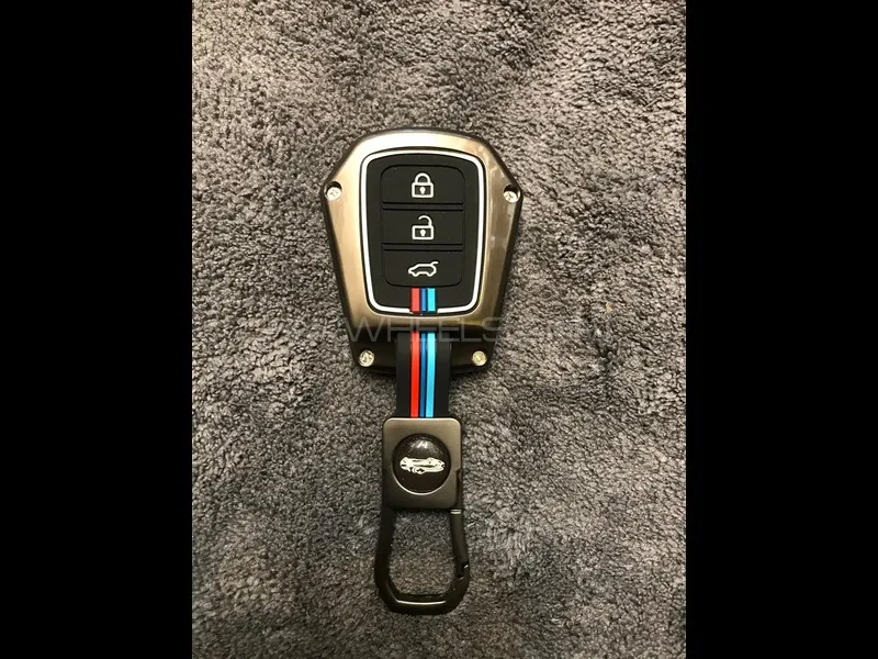 Honda City New Model 2022 Remote Key Cover in Metal BMW Style Image-1