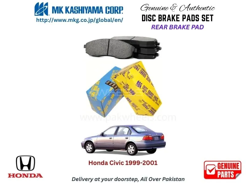 Honda Civic 1999-2001 Rear Brake Pads MK Japan Image-1