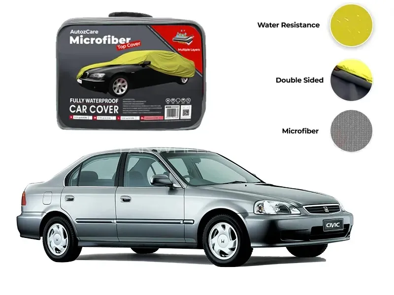 Honda Civic Microfiber Car Top Cover - Model 1996-2001 Image-1