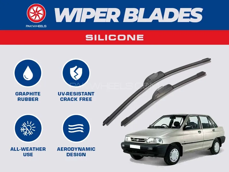 PakWheels Silicon Wiper Blades For Kia Classic Image-1