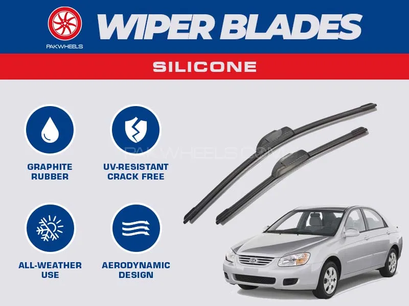 PakWheels Silicon Wiper Blades For Kia Spectra Image-1