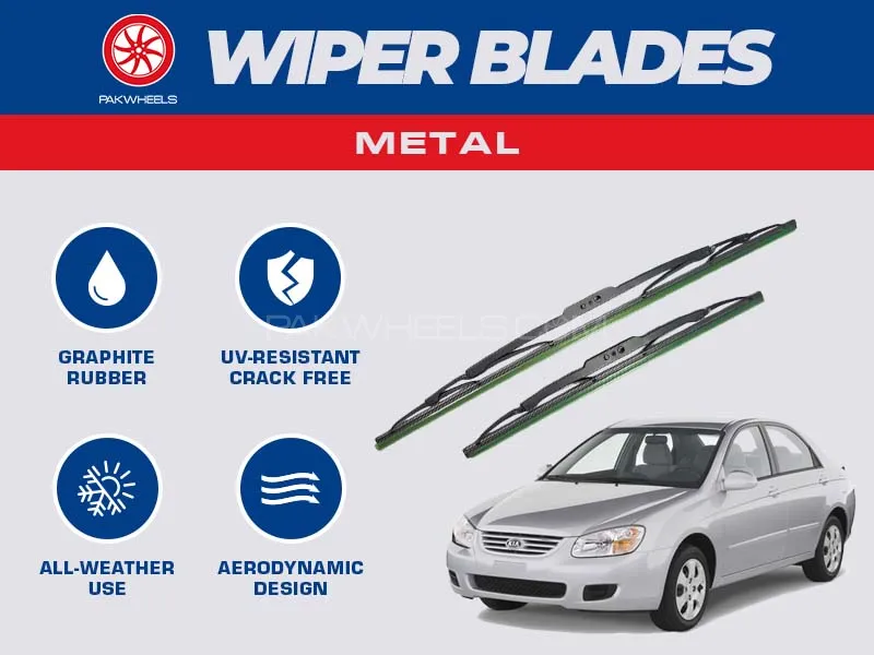 PakWheels Metal Wiper Blades For Kia Spectra Image-1