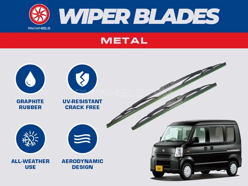 PakWheels Metal Wiper Blades For Nissan Clipper Image-1