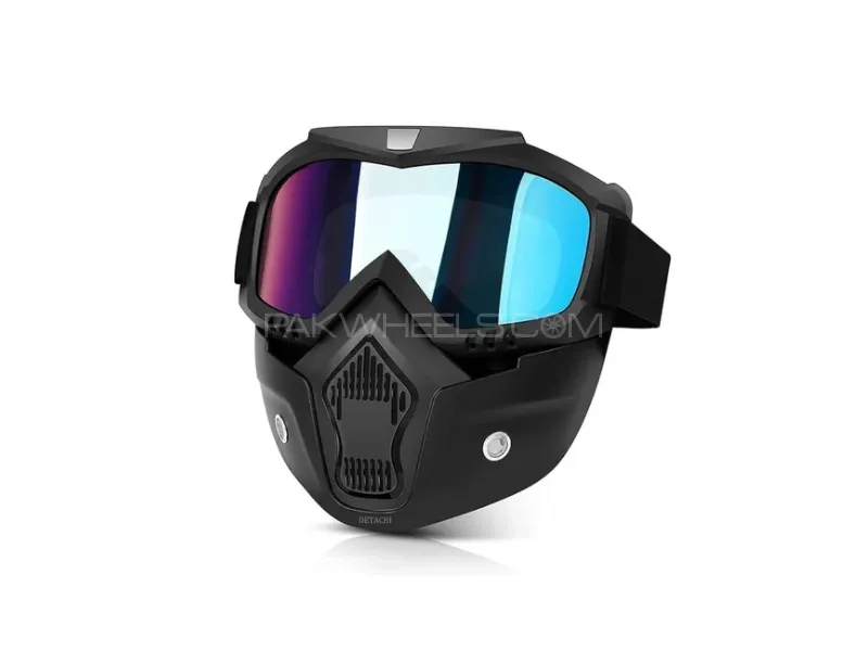 Windproof Motorcycle Goggles with Face Mask – All-in-One Eye & Face Protection for Riders Image-1