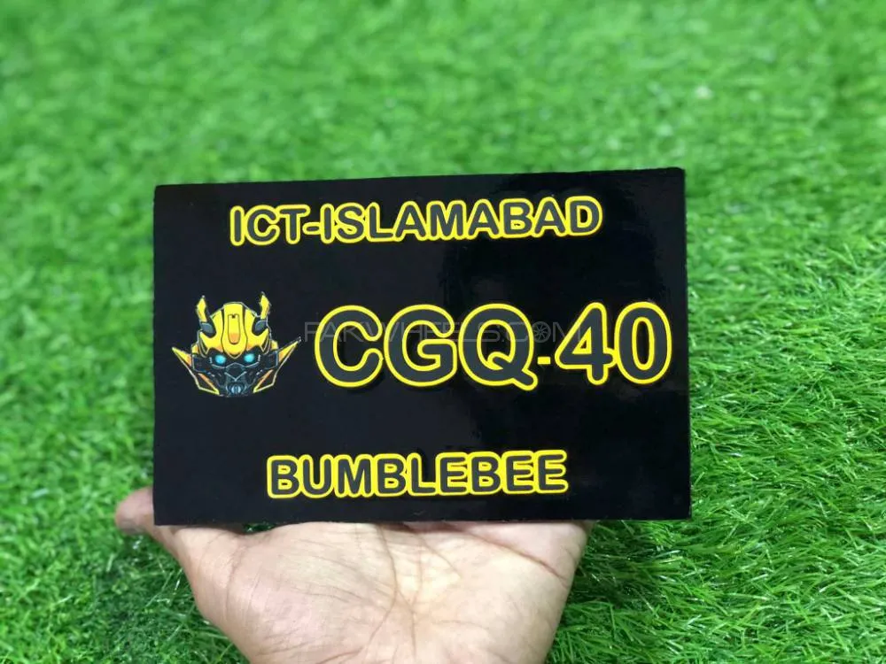 Bumblebee Themed Bike Plate Image-1