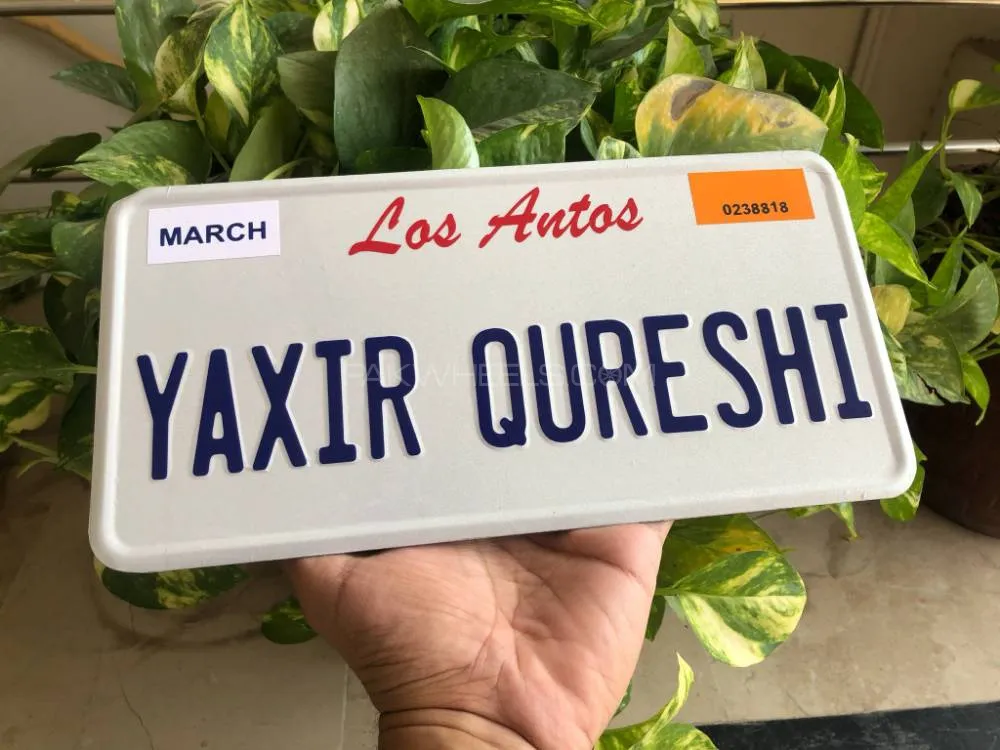 Custom LOS ANTOS Metal License Plate Image-1