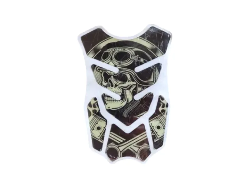 Skull Design Tank Pad – Universal Peel & Stick Fuel Tank Protector Image-1