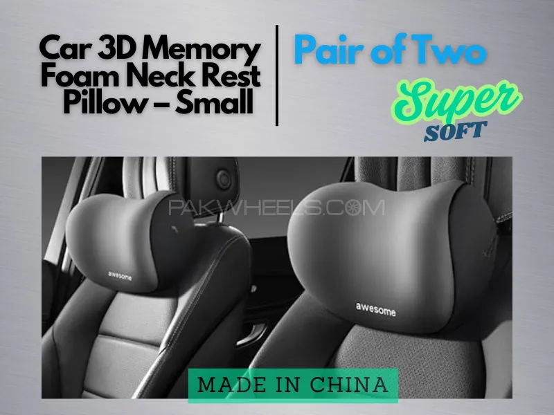 Car 3D Memory Foam Neck Rest Pillow – Small PAIR [AWESOME] Image-1