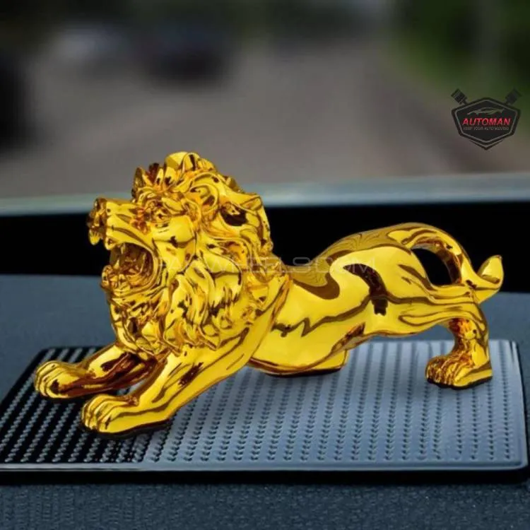 Golden Lion Car Decoration – Luxury Dashboard Ornament & Stylish Car Interior Accessory Image-1