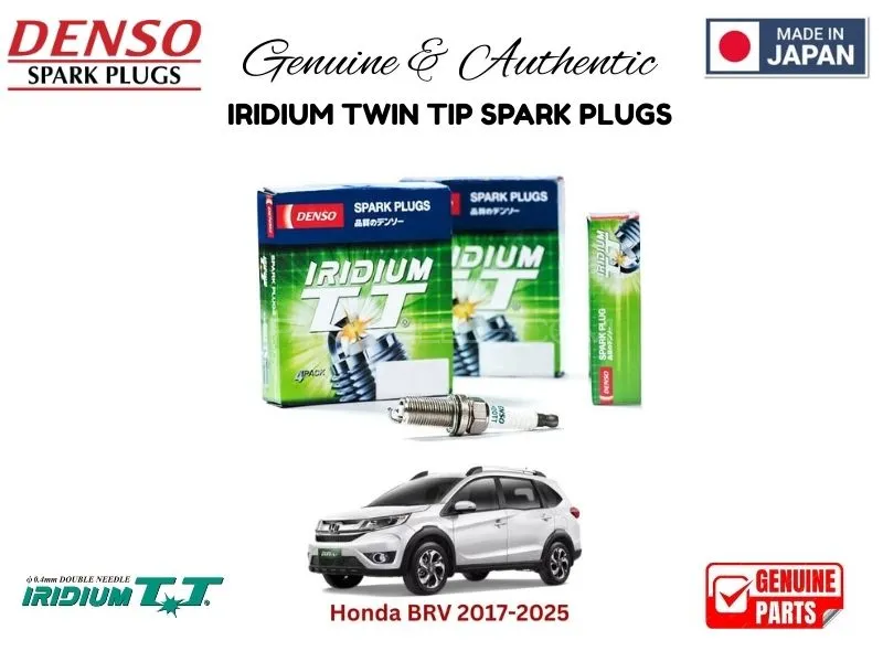 Honda BR-V 2019-2025 DENSO IRIDIUM TWIN TIP SPARK PLUGS 4 Pieces - MADE IN JAPAN Image-1