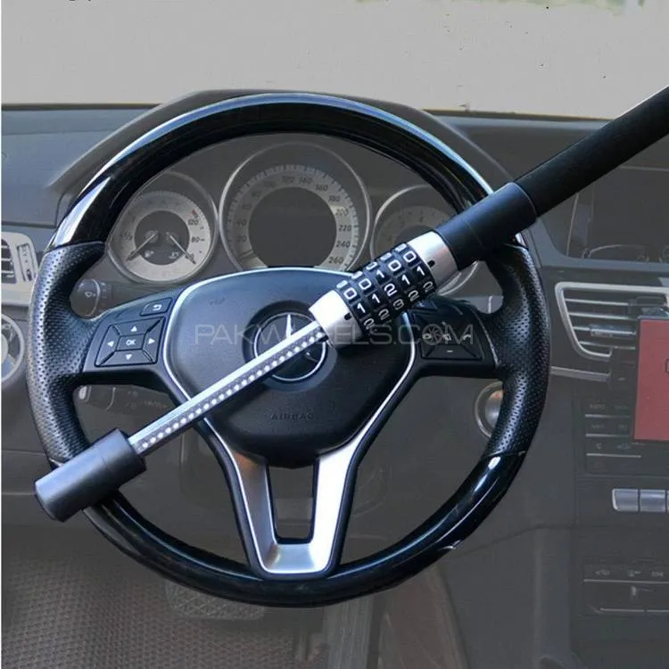 Premium Car Digit Steering Lock Image-1
