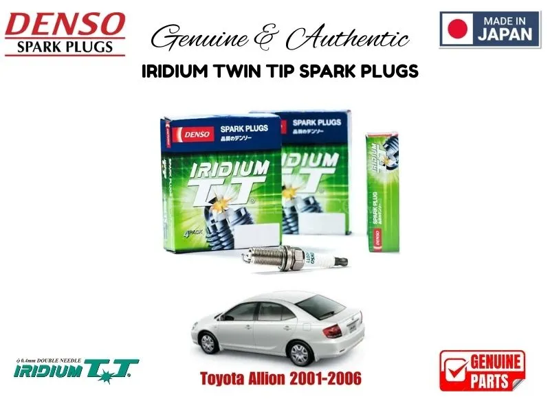 Toyota Allion 2001-2006 DENSO IRIDIUM TWIN TIP SPARK PLUGS 4 Pieces - MADE IN JAPAN