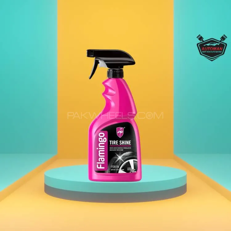 "Flamingo Tire Shine – Ultra-Glossy, Long-Lasting Tire Protection" Image-1