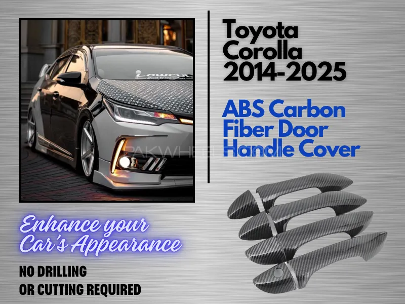 Toyota COROLLA  2014-2025 Carbon Fiber Door Handle Covers Image-1