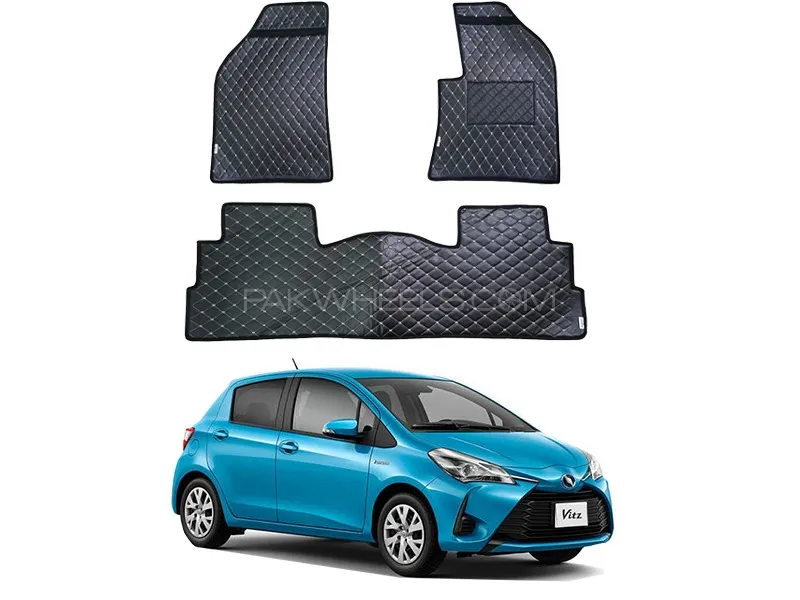 Toyota Vitz 7D Floor Mat ( Flat Style ) - Model 2012-2020 Image-1