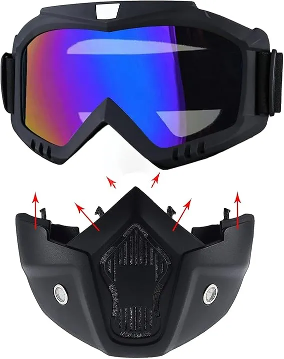 Universal UV Protection Face Mask With Transparent Glasses For Bike Riding 1 Pc Universal UV Protection Face Mask With Transparent Glasses For Bike Riding 1 Pc Image-6