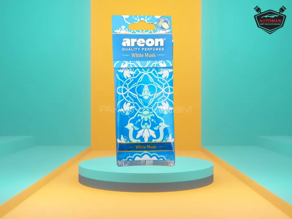 Areon White Mask Hanging Car Freshener – Long-Lasting Air Freshener Card for Vehicles Image-1
