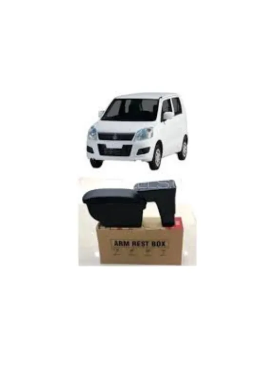 Suzuki Wagon R Arm Rest Console Box , Premium Quality Black Colour Image-1