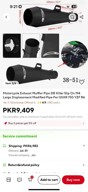 M4 complete exhaust system Image-1
