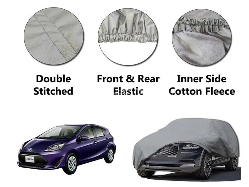 Toyota Aqua 2012-2022 PVC Cotton Double Stitched Car Top Cover Image-1