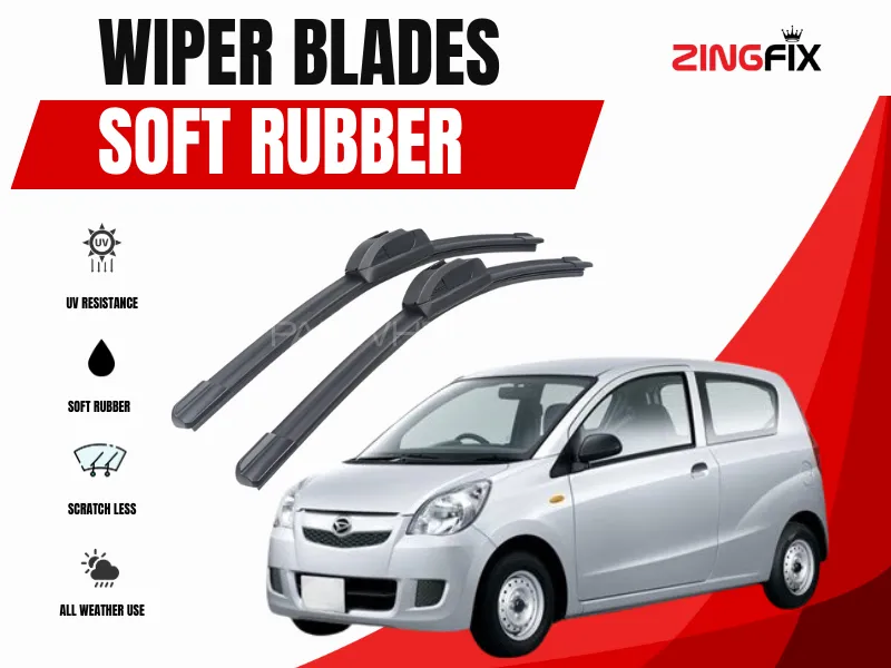 Zingfix Soft Rubber Wiper Blade for Daihatsu Mira (2007-2012) Image-1