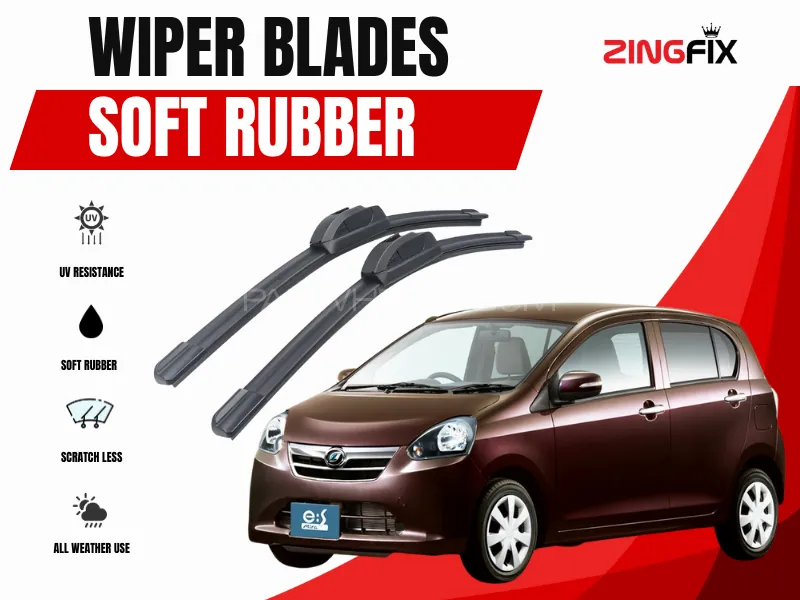 Zingfix Soft Rubber Wiper Blade for Daihatsu Mira (2012-2016) Image-1