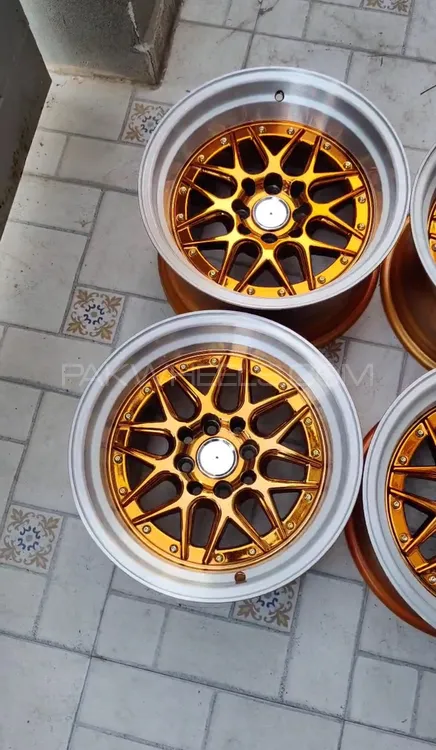 15 inch gold chrome rims  Image-1