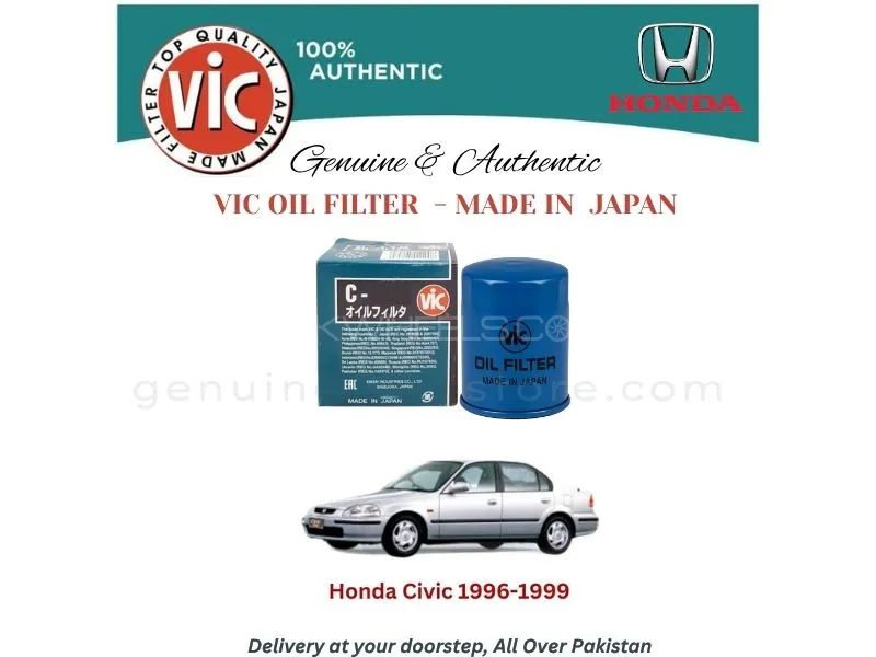 Honda Civic 1996-1999 VIC OIL FILTER - MADE IN JAPAN Image-1