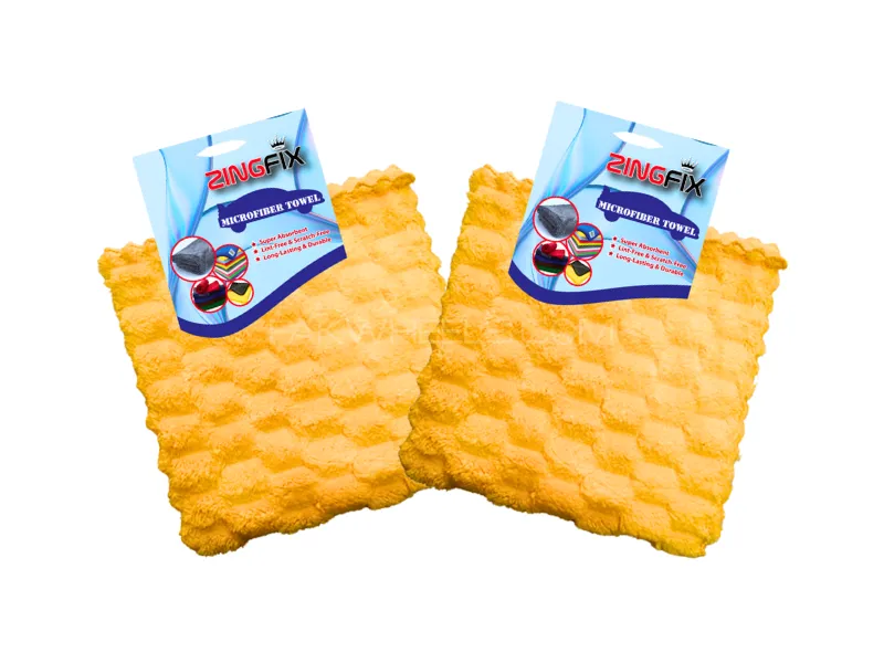 Zingfix HoneyWeave Ultra Plush Edgeless Microfiber Towel (Pack of 2) Image-1
