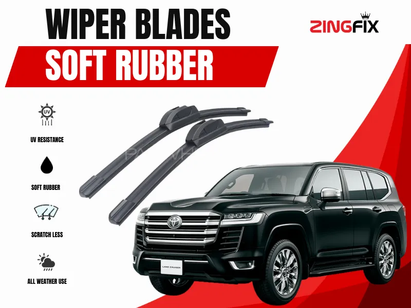 Zingfix Soft Rubber Wiper Blade for Toyota Land Cruiser (2021-2025) Image-1