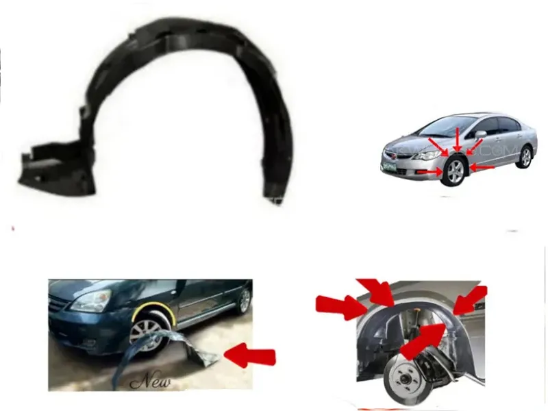 Honda Civic 2006-2012 Fender Shield | Front Right | 1 Pcs Image-1