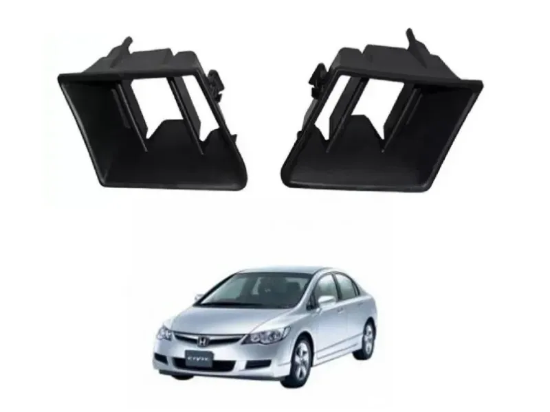 Honda Civic Reborn 2006-2012 Fog Light Cover - Fog Lamp Cover - 2 Pcs Image-1