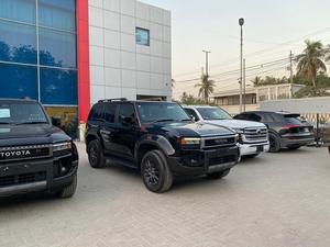 Toyota Land Cruiser LC250 
2.7 Petrol
Model: 2024
Zero Meter 
Unregisterer 
Fresh import 

*Original Tv + 360 camera (Underneath camera)
*Power electric seat 
*Black leather seats 
*7 seater 
*Heating cooling ventilated seats
*Duel Ac (on roof ventilators) 
*Back Autodoor 
*Sunroof
*Radar

Calling and Visiting Hours

Monday to Saturday

11:00 AM to 7:00 PM