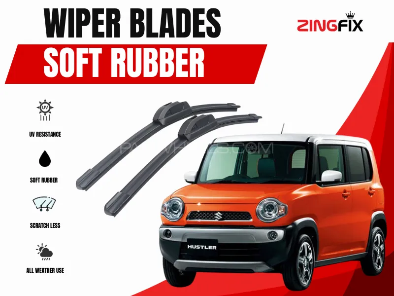 Zingfix Soft Rubber Wiper Blade for Suzuki Hustler (2014-2022) Image-1
