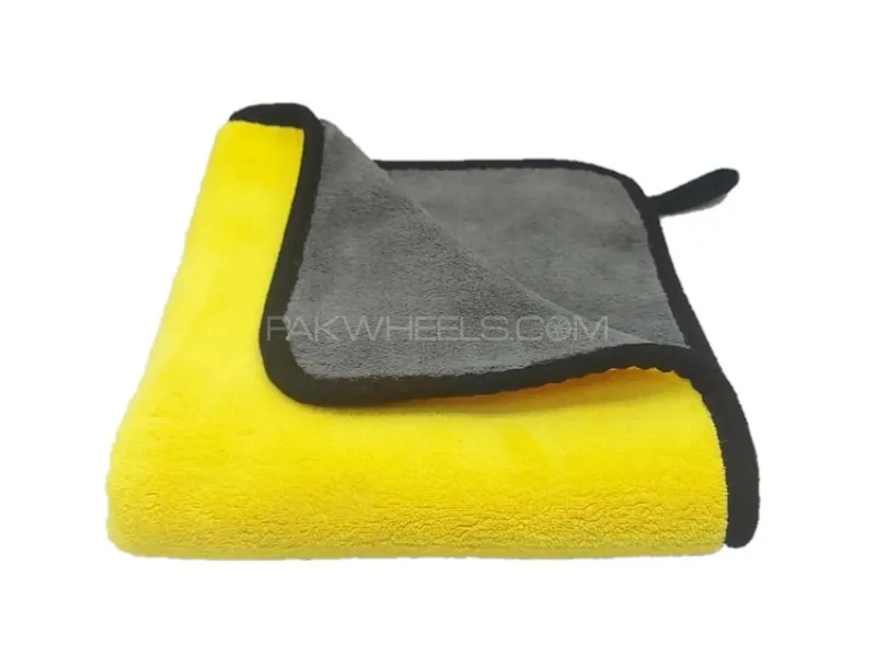 Micro Fiber clothe pack of three , colour yellow & Grey Image-1