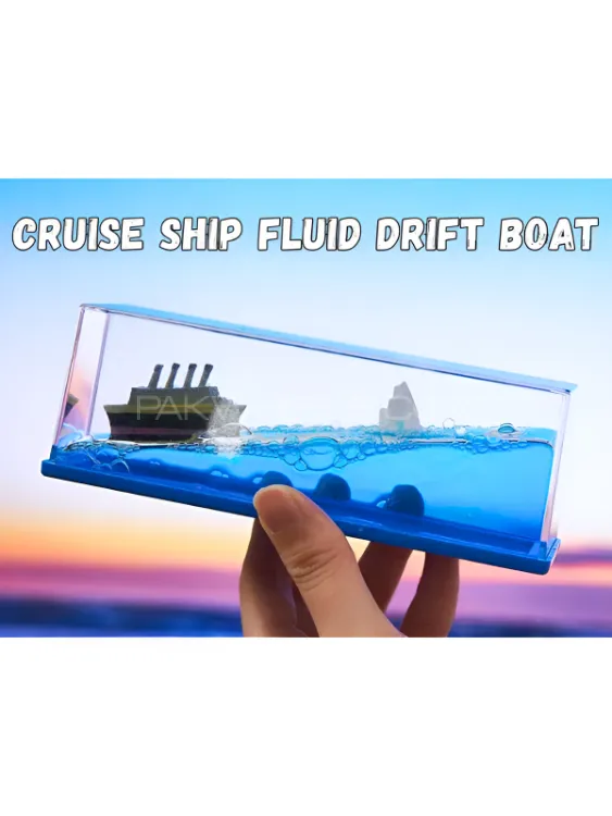 Titanic Cruise Ship Unsinkable Fluid Drip Bottle Decoration - Acrylic Design - Ice Berg And Ship . Image-1
