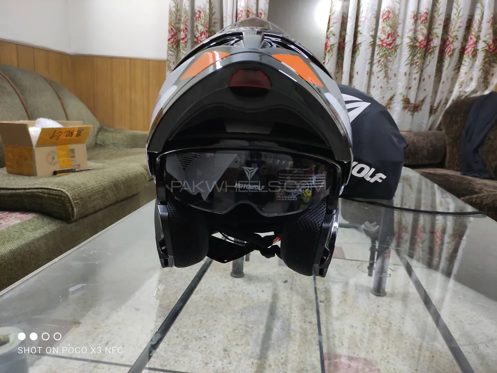 Moto Wolf German Branded Helmet Image-1
