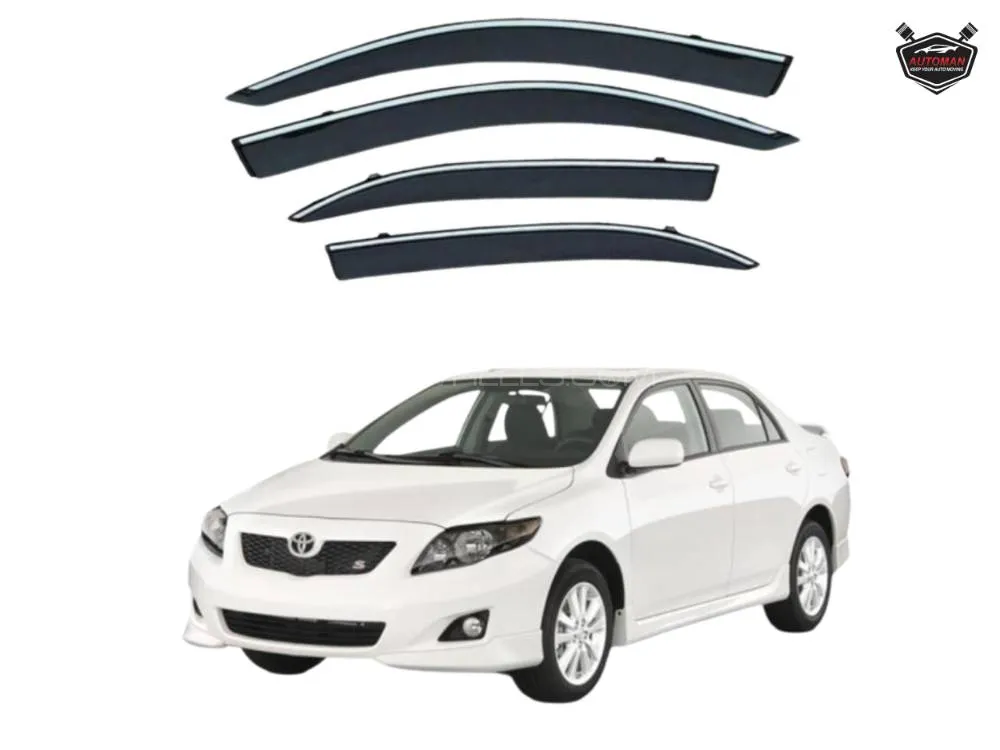 Toyota Corolla 2008-2014 Chrome Air Vent Cover + Sun Visor – Premium Interior Accessory Image-1