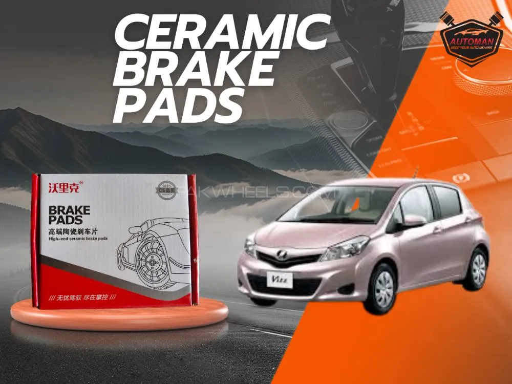 Toyota Vitz 2009-2016 Front Ceramic Brake Pads | Hi-Track | Smooth Stopping Power & Durability Image-1