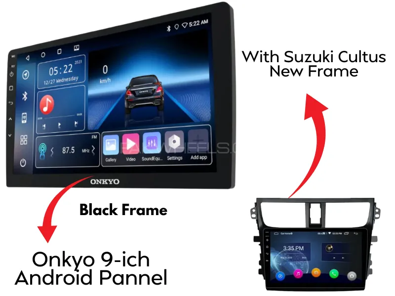 Suzuki Cultus New Original Onkyo X-QD1120 Android Panel with Black Frame 9-Inch | 2+32GB | Image-1