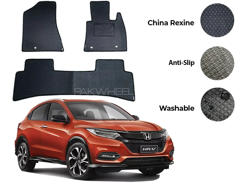 Honda HR-V China Rexine Floor Mat 3PCS - Model 2013-2021 Image-1