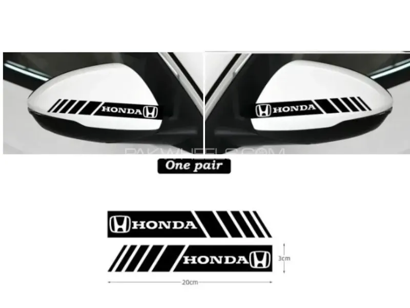 Honda Side Mirror Sticker | 2 Pcs Image-1