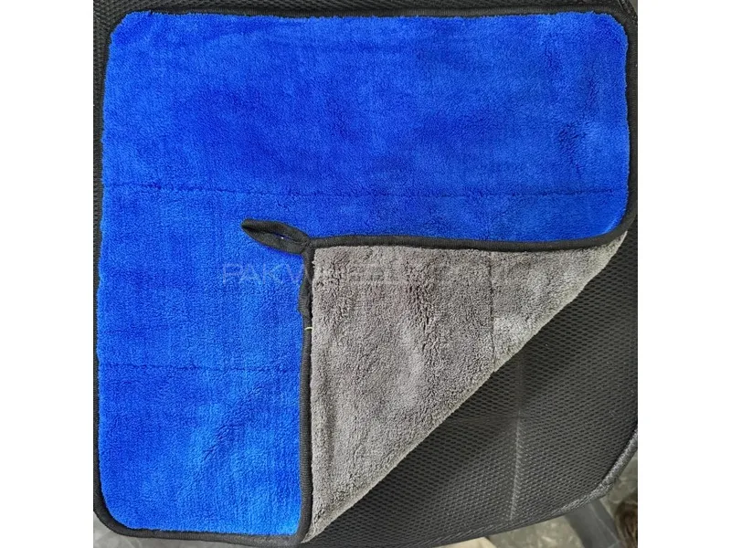 Micro Fiber clothe , Colour Blue & Grey Double sided Image-1